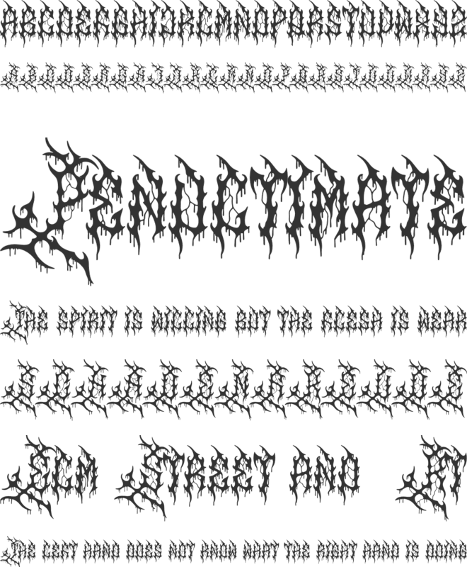 Blasphemy font preview