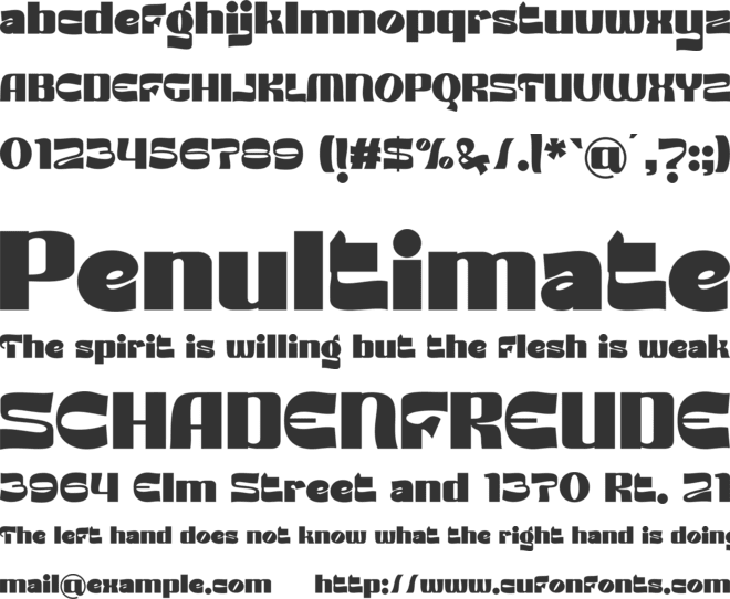 Glinty font preview