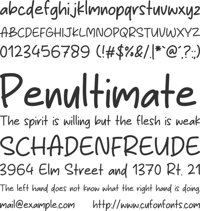 Shiny Retina font preview