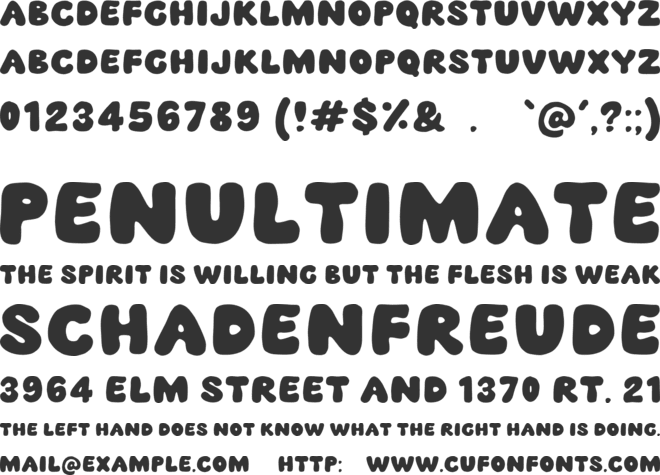 Black Magnum font preview