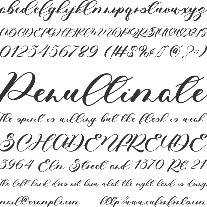 Earth Angel font preview