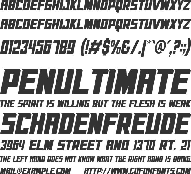 Flight Square font preview