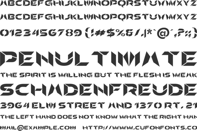 Crypto Hunter Slant font preview