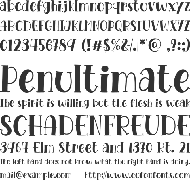 Mango Shake font preview