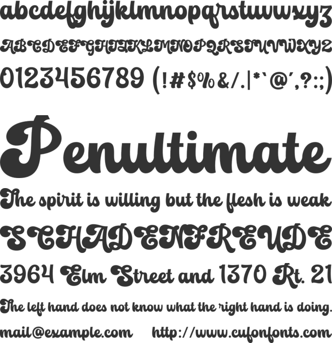 Andstay FREE font preview