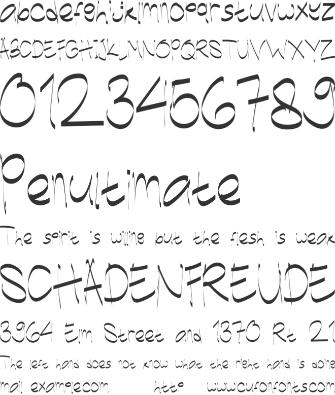 Cheec font preview