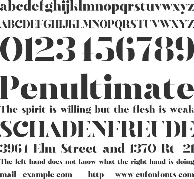 Amgra font preview