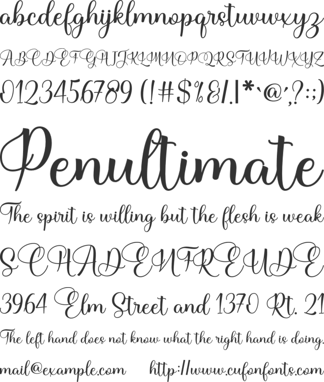 Belia Anestasha font preview