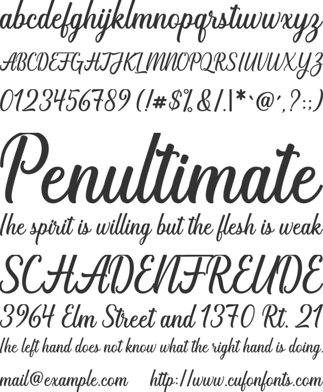 Greater Amberjack font preview