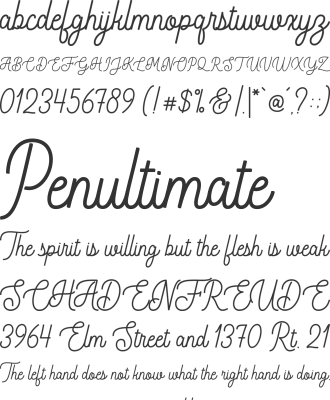 Barlington font preview