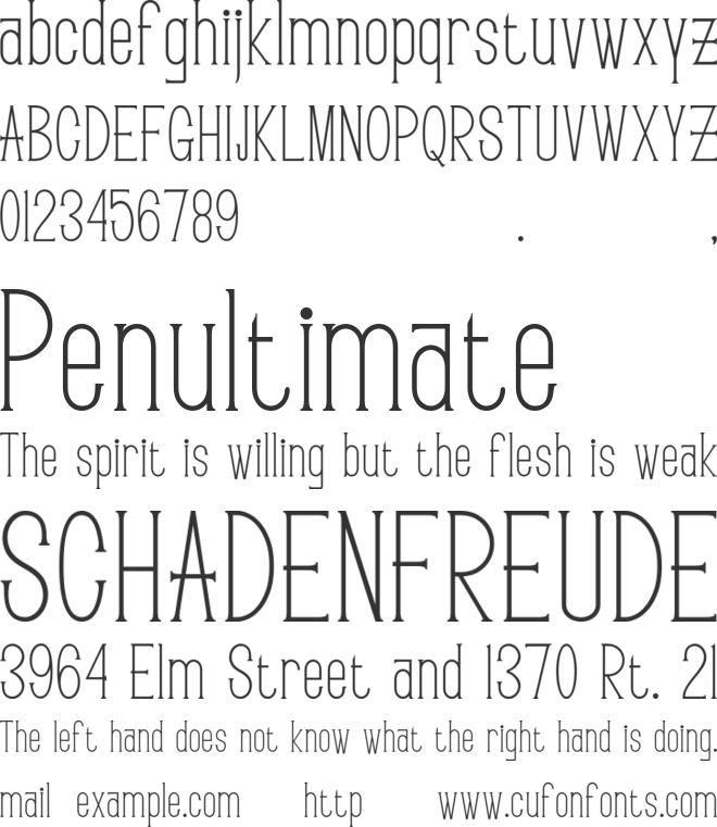 Thegralke font preview