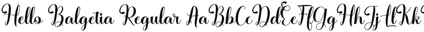 Hello Balgetia font download