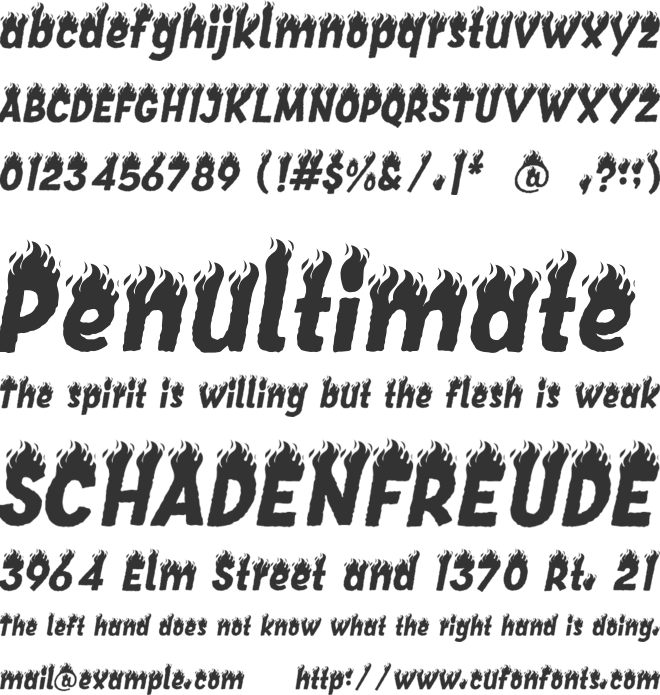 Fire Ball font preview