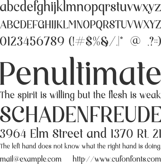 Rudge font preview