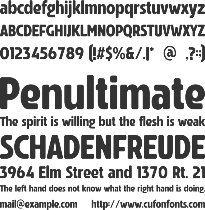 Midnight Day font preview