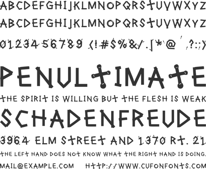 Enthroned Archery font preview