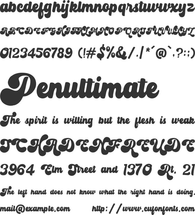 Hondesia font preview