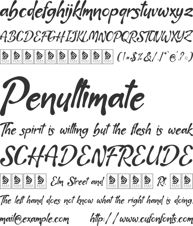 Mify Time font preview