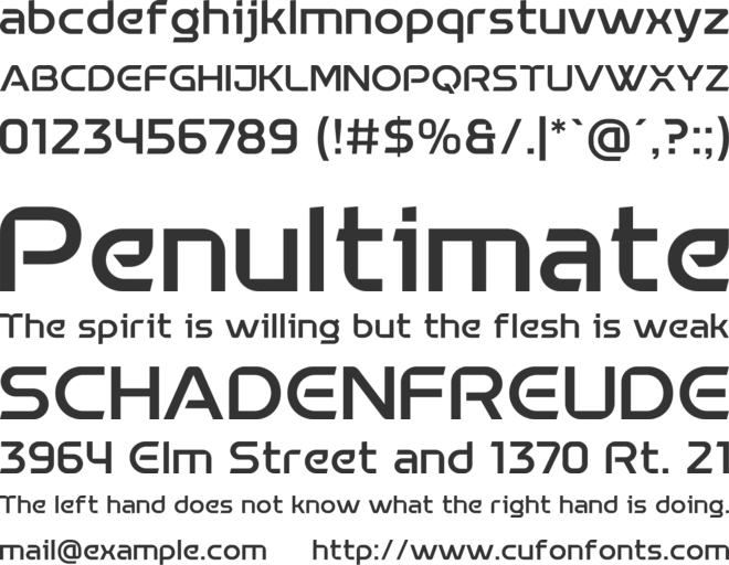 Nabulist font preview