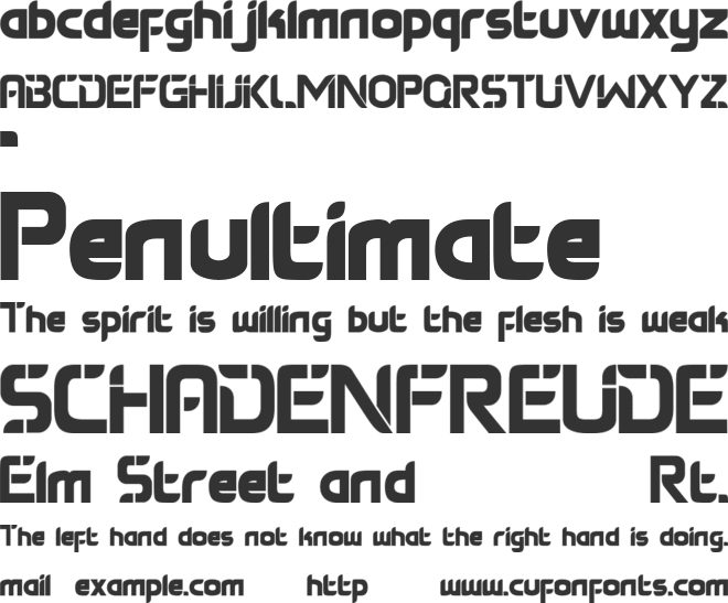 Brusing font preview