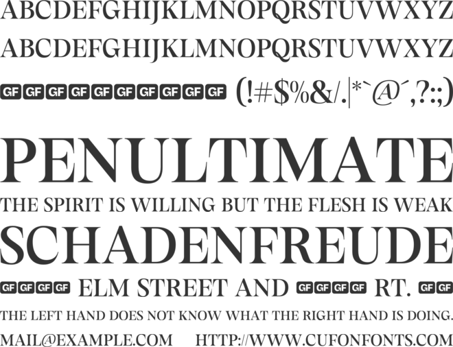 Redval Trial font preview