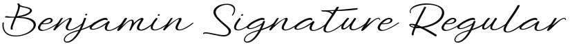 Benjamin Signature font download