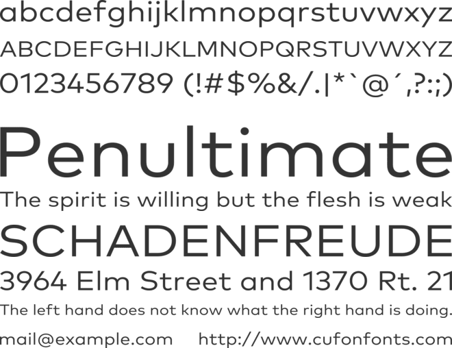 Whunic font preview