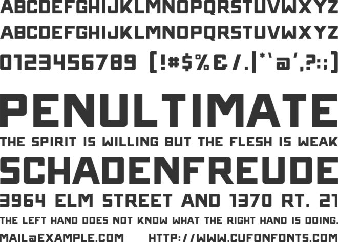 Porement font preview