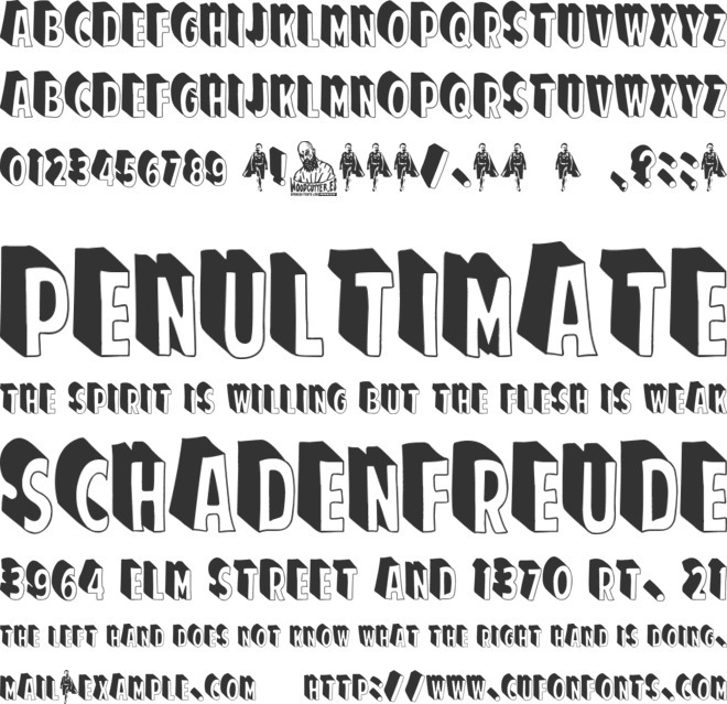 El Super Hombre font preview