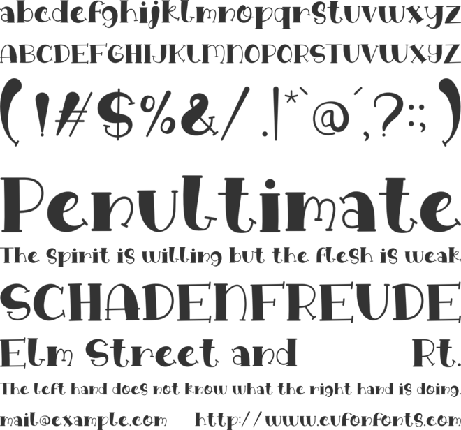 Rainy Candy font preview