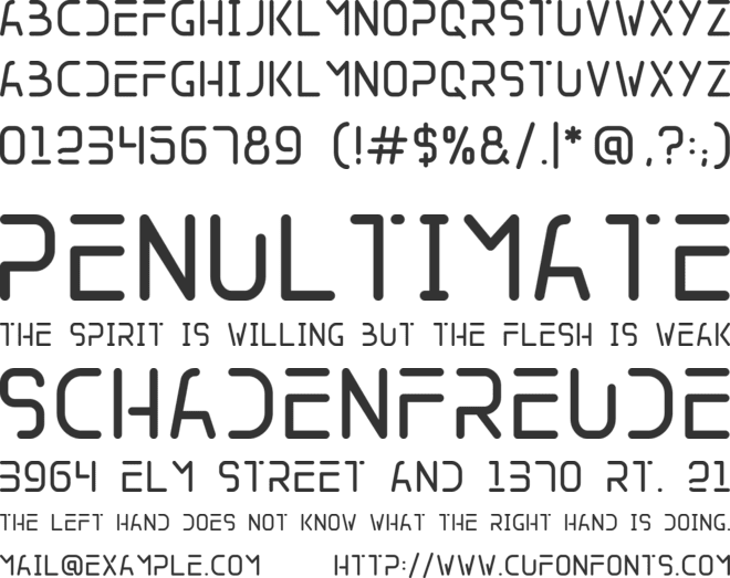 SATELLITE font preview