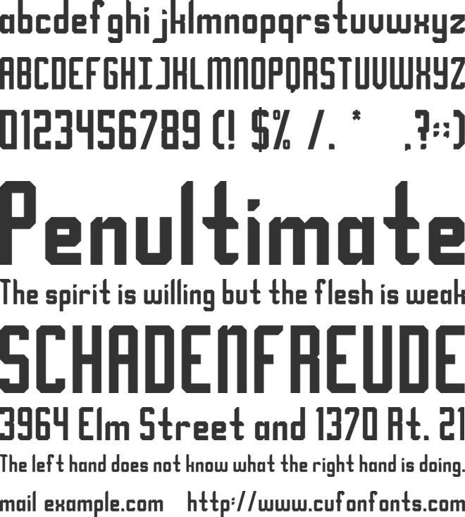 CNRGN font preview