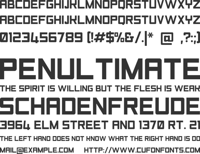 Algerian Concrete font preview