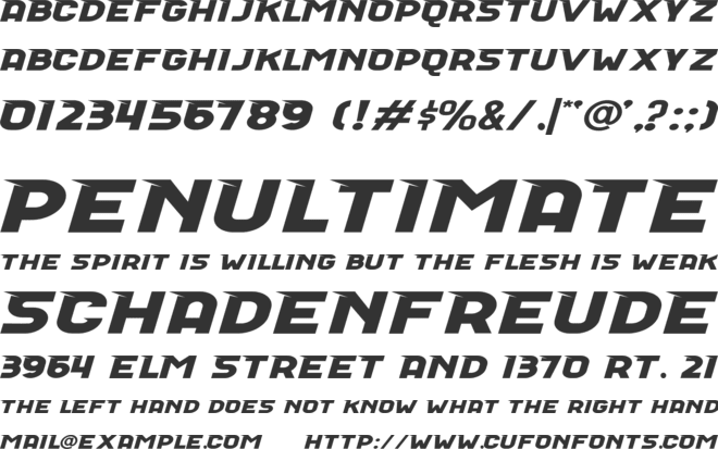 Race Champion font preview