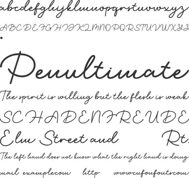 Ilyra font preview