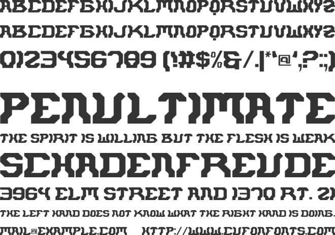 REWAX font preview