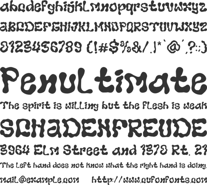 Runbom font preview