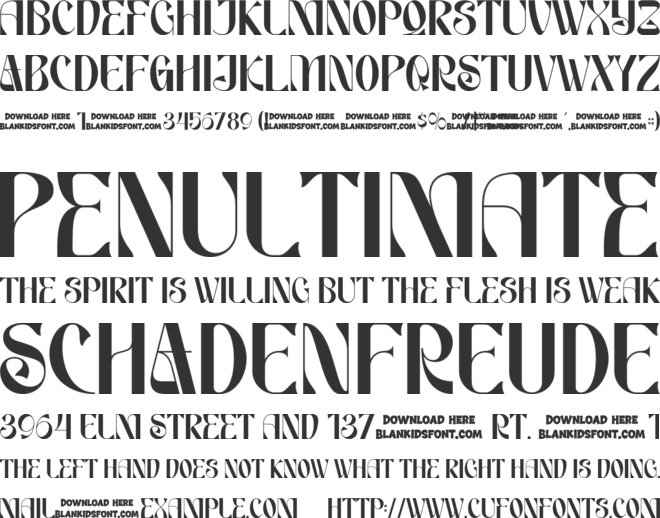 Clamerine font preview