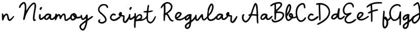 n Niamoy Script Regular font