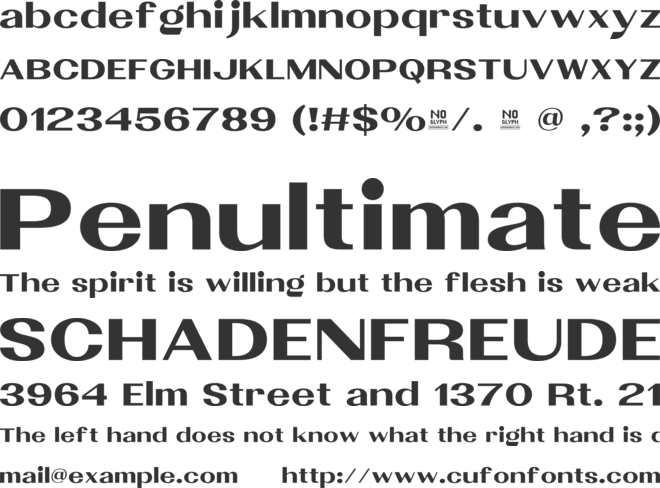 Palmont font preview