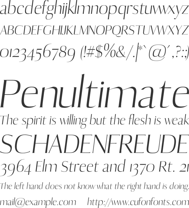 Andalos font preview