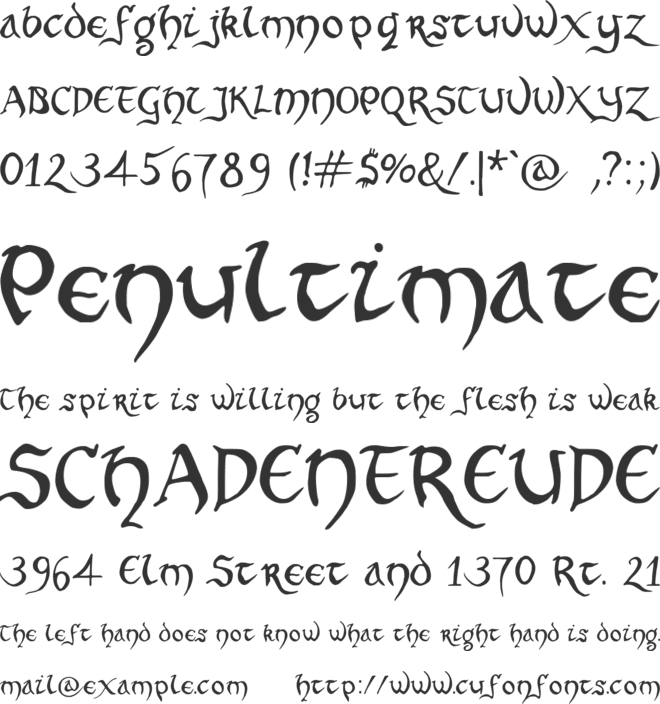 Leadword font preview