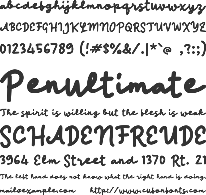 n Najeng font preview