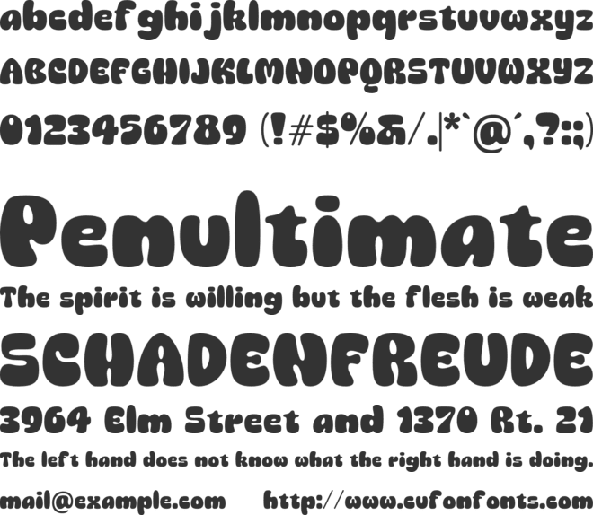 Teenage Popular font preview