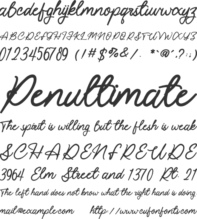 Threads Clube font preview