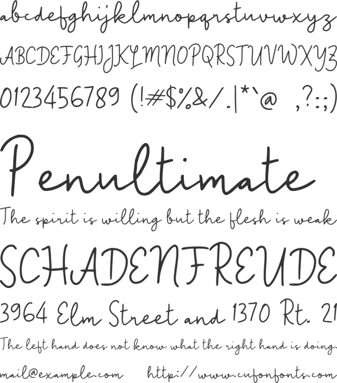 n Nabuya font preview