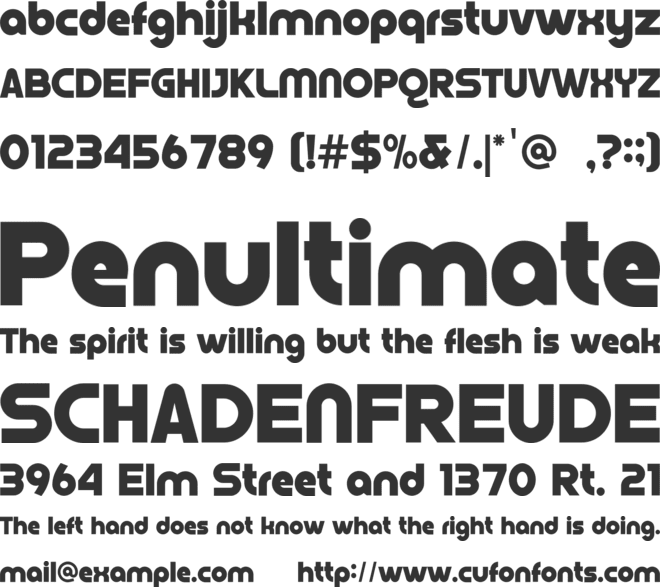 TECWO font preview