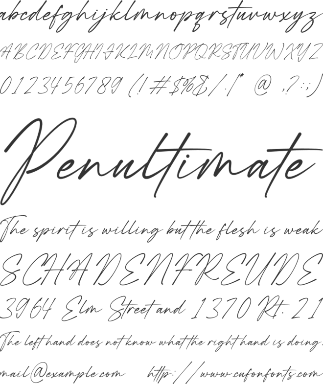 Bengoda font preview