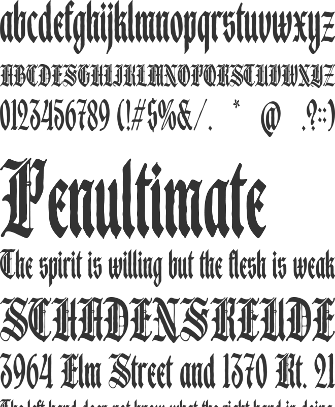 Master Rough font preview