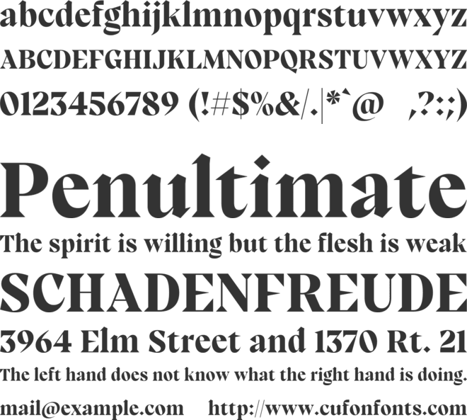 Grafiels font preview